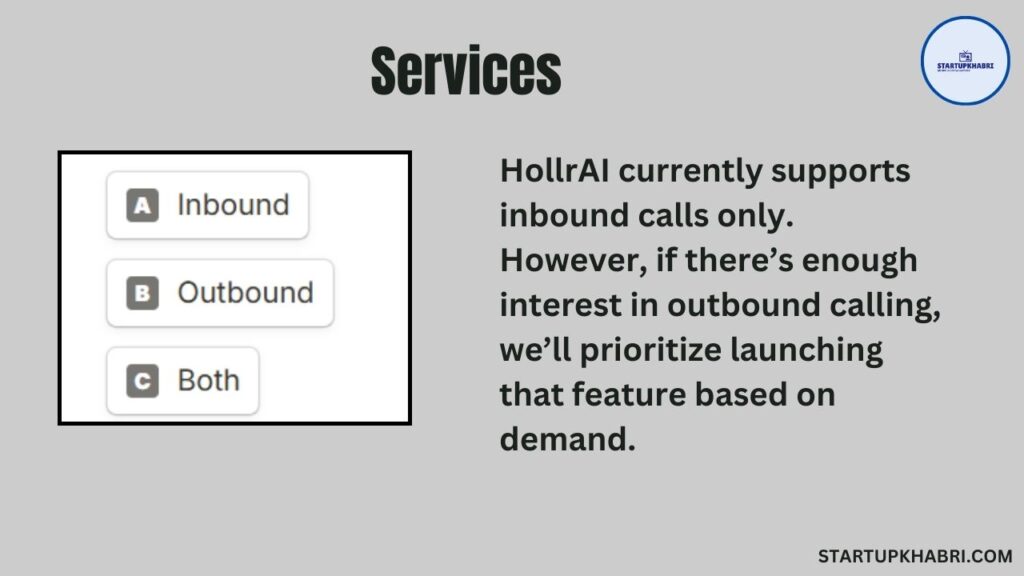 services provided by HollrAI.